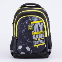 02704346-40 Рюкзак школьный черный 15+ выс. 38 см